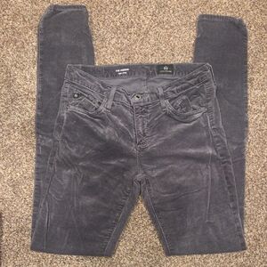 AG Adriano Goldschmied Super Skinny Velvet Pants 27